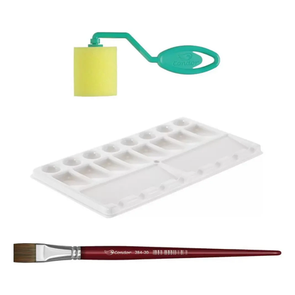Kit Básico para Pintura Condor (Rolinho, Pincel, Paleta) 599
