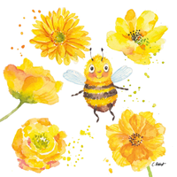 Guardanapo de Papel Decoupage 33x33 PPD Hey Bee 133003259