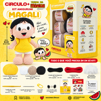 Kit Amigurumi Turma da Mônica Círculo Cor 03 Magali