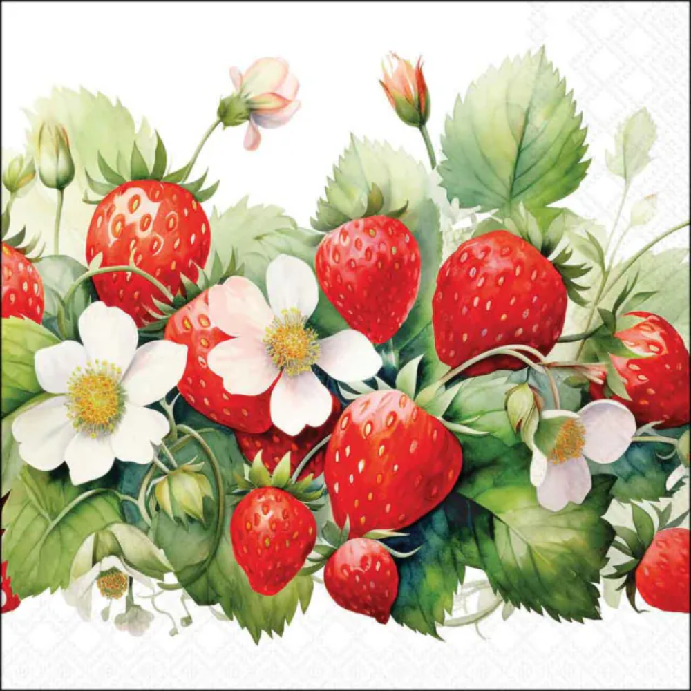 Guardanapo de Papel Decoupage 33x33 Juicy Strawberries 13320370