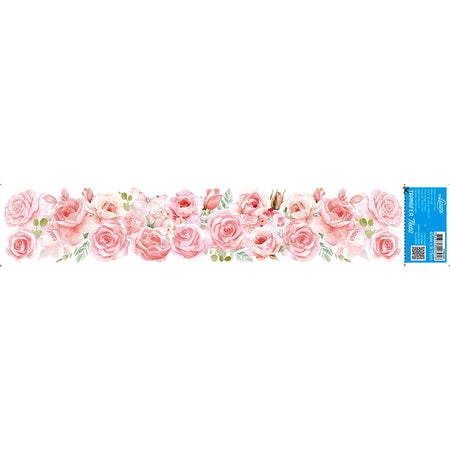 Transfer Têxtil 45x9,5cm TTB6-041 Barra Rosas