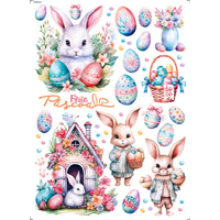 Transfer Têxtil 20x27,5cm TTR6P-001 Páscoa Coelhos