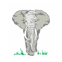 Stencil OPA 20x25 3846 Animais Elefante