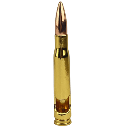 Abridor de Garrafas Bala de Fuzil em Metal Ouro e Cobre 10cm - Palácio da Arte