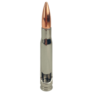 Abridor de Garrafas Bala de Fuzil Metal Niquel e Cobre 10cm - Palácio da Arte