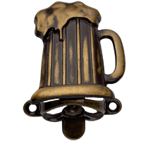 Abridor de Garrafas Caneca de Chopp em Metal Ouro Velho Escovado 7x6cm - Palácio da Arte