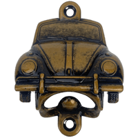Abridor de Garrafas Fusca VW em Metal Ouro Velho Escovado 8,9x6,5cm - Palácio da Arte