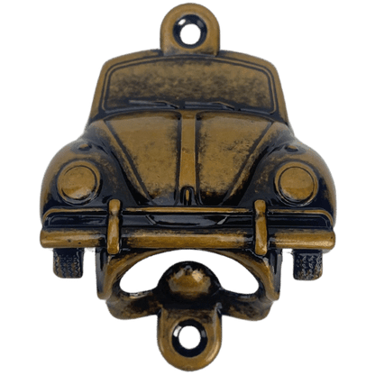 Abridor de Garrafas Fusca VW em Metal Ouro Velho Escovado 8,9x6,5cm - Palácio da Arte