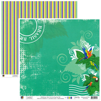 Papel Scrapbook Viajando pelo Brasil Araras SDF461 Toke e Crie by Flavia Terzi