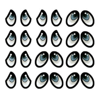Adesivo de Olhos Litoarte 10x10cm AO-009 Modelo IX 12 Pares - Palácio da Arte