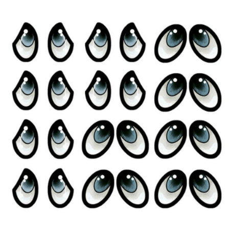 Adesivo de Olhos Litoarte 10x10cm AO-009 Modelo IX 12 Pares - Palácio da Arte
