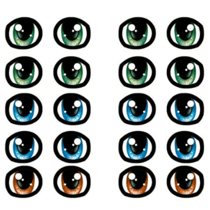 Adesivo de Olhos Litoarte 10x10cm AO-021 Modelos XXI 10 Pares - Palácio da Arte
