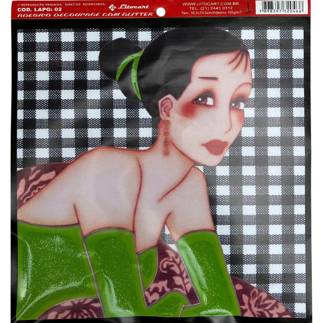 Adesivo Pequeno com Glitter Litocart LAPG-02 - Palácio da Arte