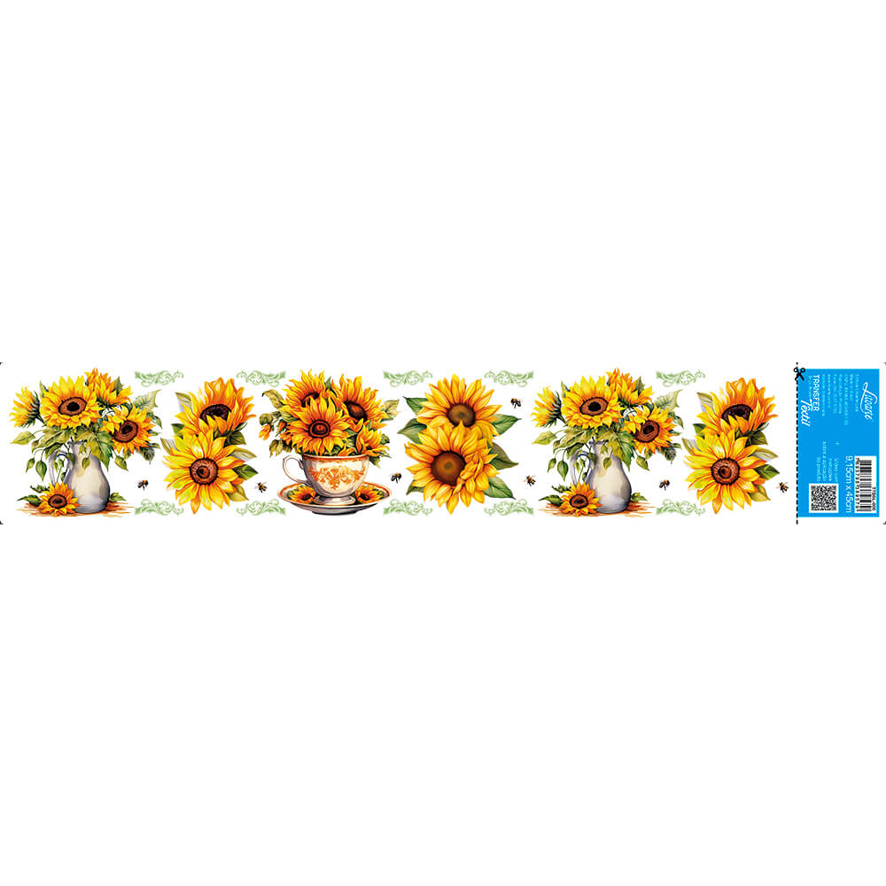Transfer Têxtil Litoarte 45x9,5cm TTB6L-005 Lili Negrão Girassóis
