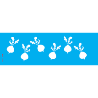 Stencil OPA 10x30 3806 Feirinha Estamparia Legumes Rabanetes