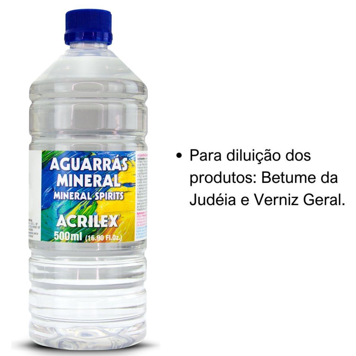 Aguarrás Mineral Acrilex 500ml Diluente - Palácio da Arte