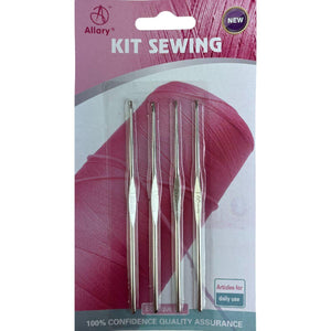 Agulha para Crochê em Aço Allary Kit com 4 peças Kit Sewing - Palácio da Arte