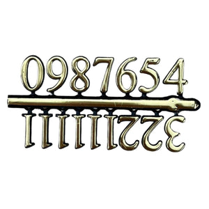 Algarismos e Números Arábico Ouro 1,1cm para Relógios - Palácio da Arte