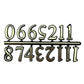 Algarismos e Números Arábico Ouro com 1,6cm para Relógios - Palácio da Arte
