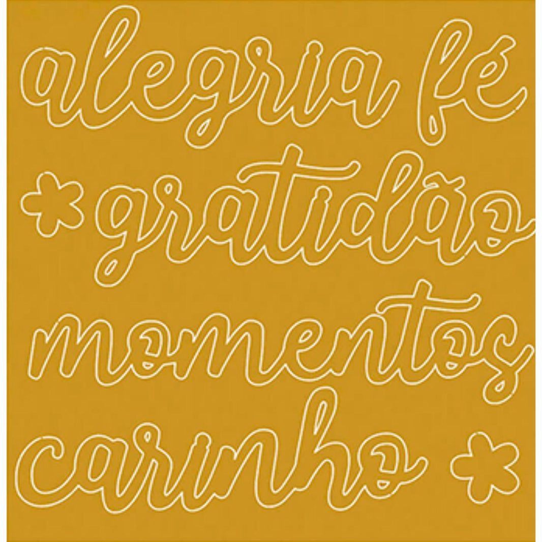 Aplique Acrílico Litoarte APA-002 9x9cm Natal Alegria Fé Gratidão Momentos Carinho - Palácio da Arte