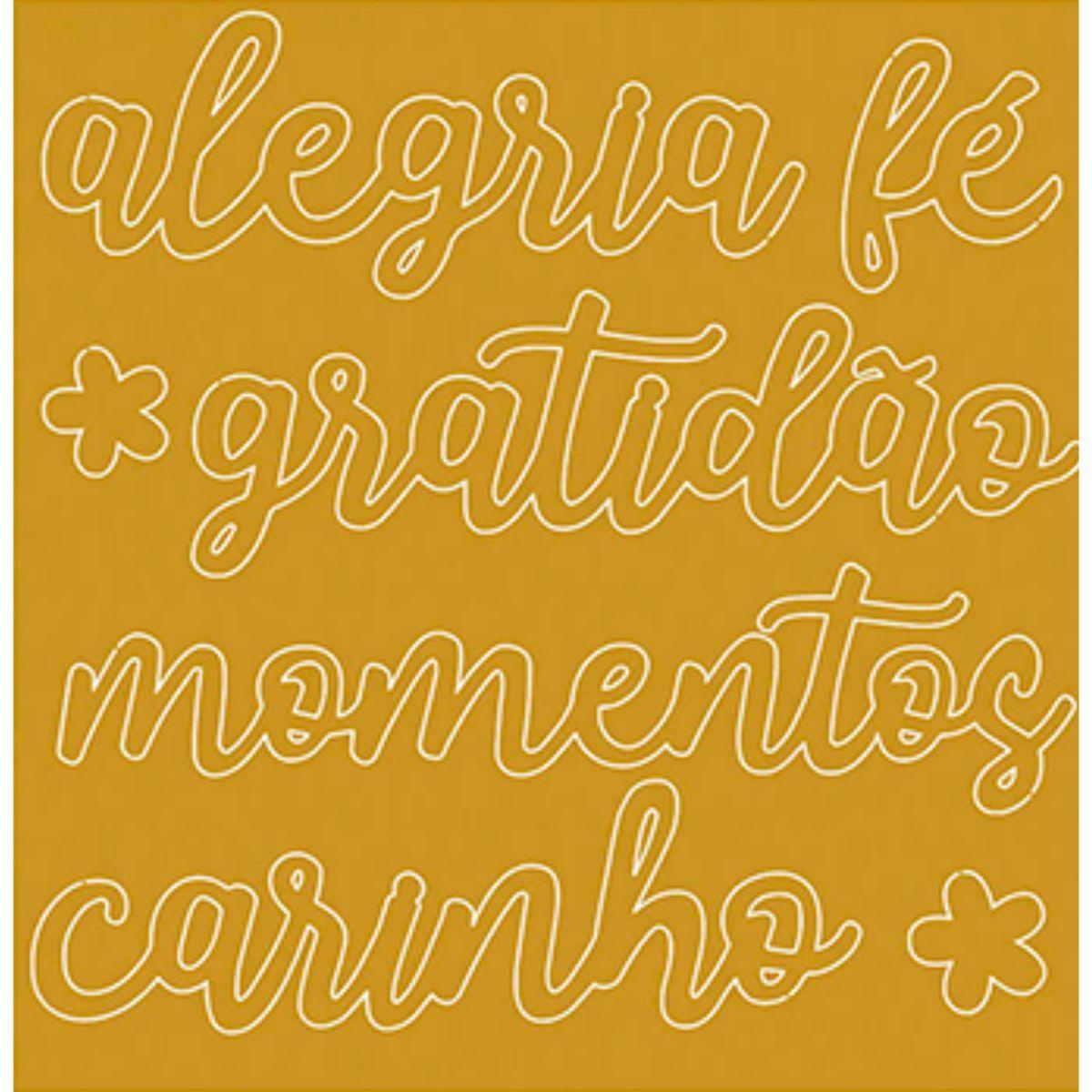 Aplique Acrílico Litoarte APA-002 9x9cm Natal Alegria Fé Gratidão Momentos Carinho - Palácio da Arte