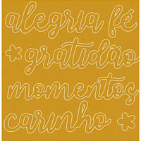 Aplique Acrílico Litoarte APA-002 9x9cm Natal Alegria Fé Gratidão Momentos Carinho - Palácio da Arte