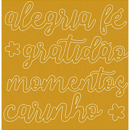 Aplique Acrílico Litoarte APA-002 9x9cm Natal Alegria Fé Gratidão Momentos Carinho - Palácio da Arte