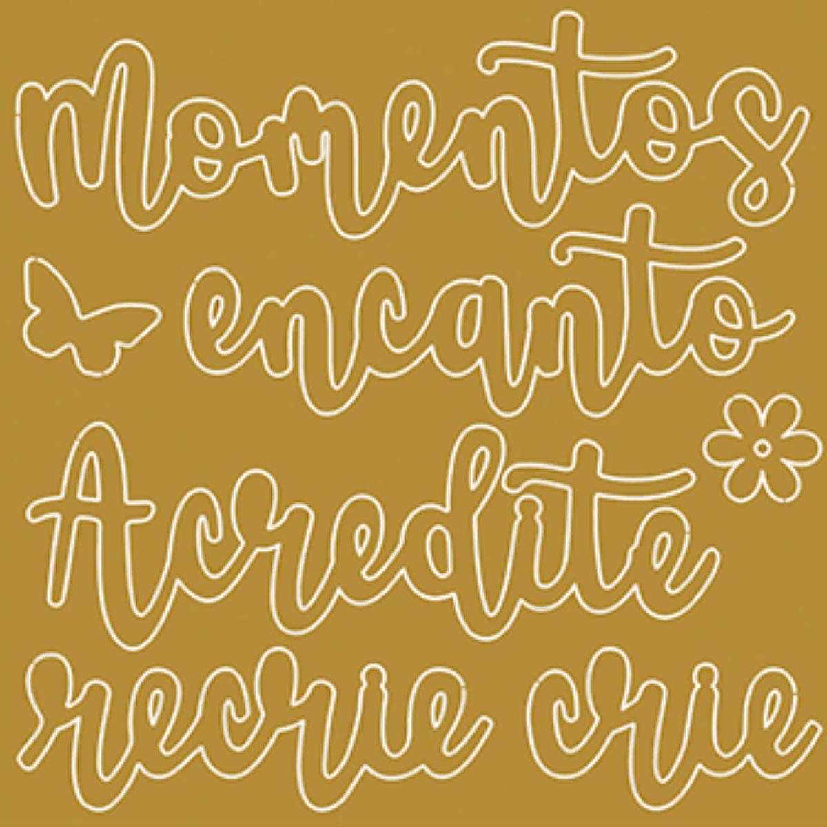 Aplique Acrílico Litoarte APA-003 9x9cm Mon Monde Rose Momentos, Encanto, Acredite, Recrie e Crie - Palácio da Arte
