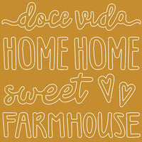 Aplique Acrílico Litoarte APA-006 9x9cm Country Doce Vida Home Sweet Home - Palácio da Arte