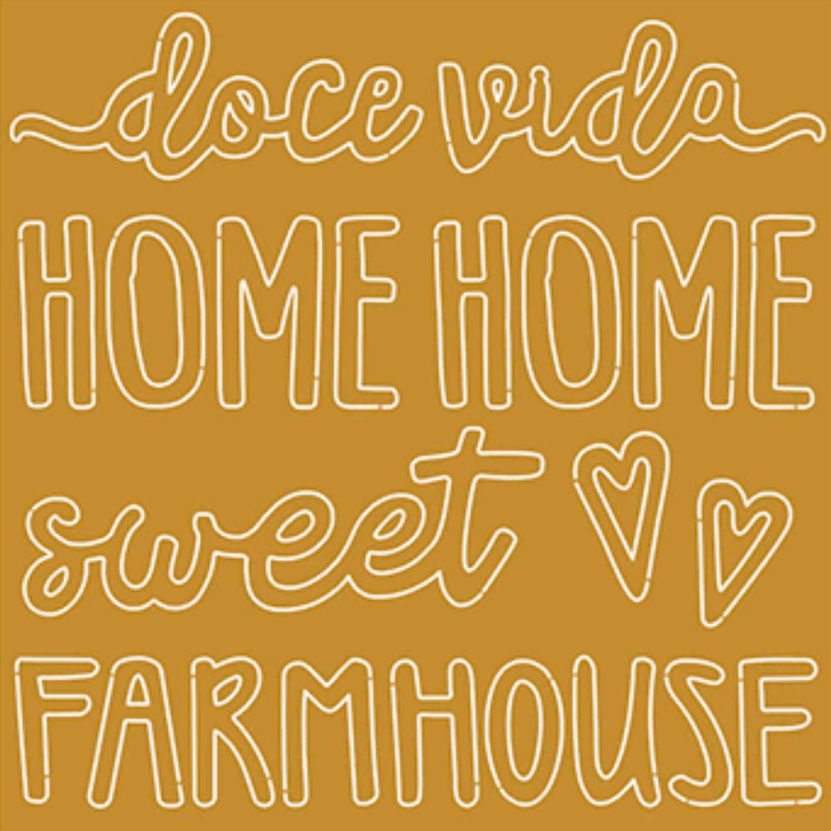 Aplique Acrílico Litoarte APA-006 9x9cm Country Doce Vida Home Sweet Home - Palácio da Arte