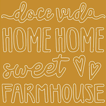 Aplique Acrílico Litoarte APA-006 9x9cm Country Doce Vida Home Sweet Home - Palácio da Arte