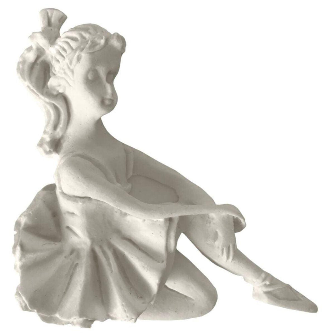 Aplique Bailarina Mão no Joelho 6,8x6,5cm Resina - Palácio da Arte