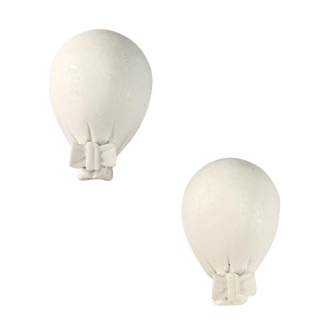 Aplique Balão Pequeno Liso 4x2,8cm com 2 unidades Resina - Palácio da Arte