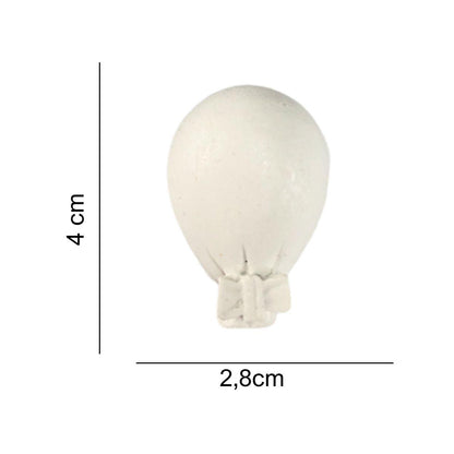 Aplique Balão Pequeno Liso 4x2,8cm com 2 unidades Resina - Palácio da Arte