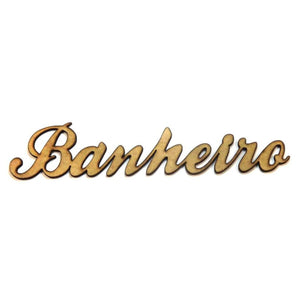 Aplique Banheiro 17x4cm em MDF - Palácio da Arte