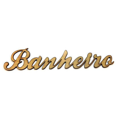 Aplique Banheiro 17x4cm em MDF - Palácio da Arte