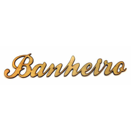 Aplique Banheiro 8x2cm em MDF - Palácio da Arte