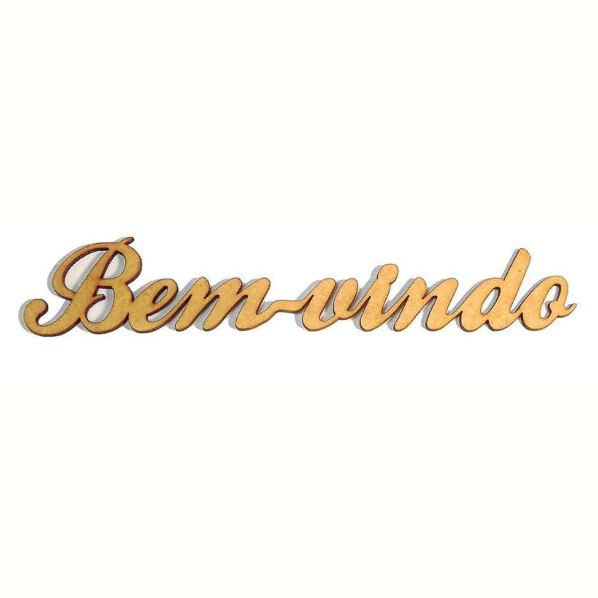 Aplique Bem-Vindos 18x2,5cm em MDF - Palácio da Arte