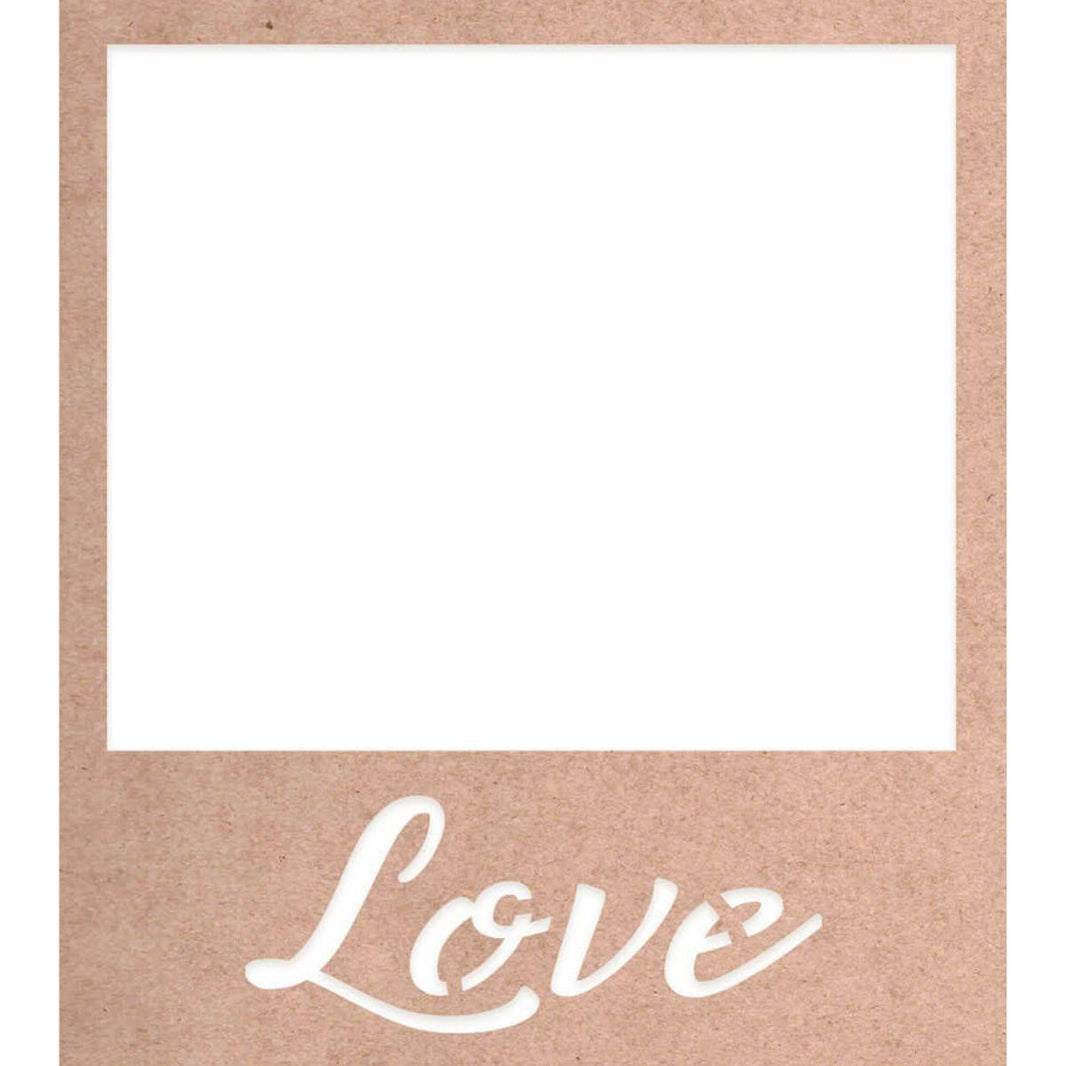 Aplique Cardboard Litoarte CBL-001 7,5x8,5cm Memórias Vintage Moldura Love - Palácio da Arte