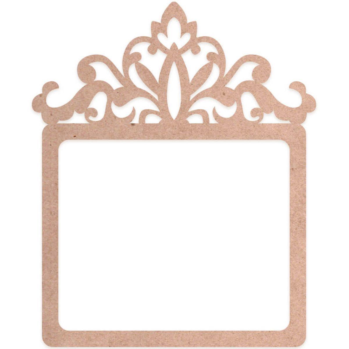 Aplique Cardboard Litoarte CBL-004 7,5x8,5cm Memórias Vintage Moldura Arabesco - Palácio da Arte