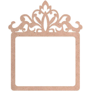 Aplique Cardboard Litoarte CBL-004 7,5x8,5cm Memórias Vintage Moldura Arabesco - Palácio da Arte