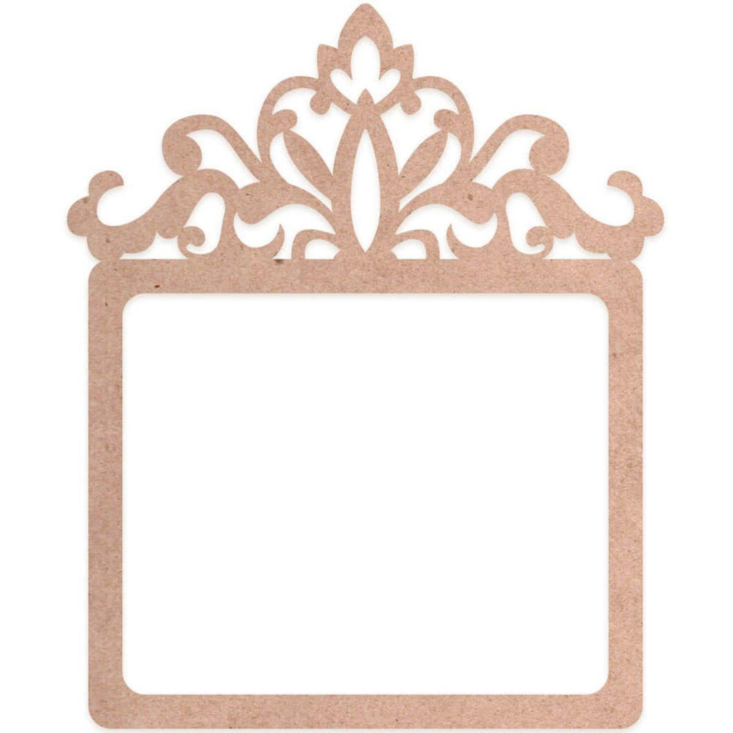 Aplique Cardboard Litoarte CBL-004 7,5x8,5cm Memórias Vintage Moldura Arabesco - Palácio da Arte