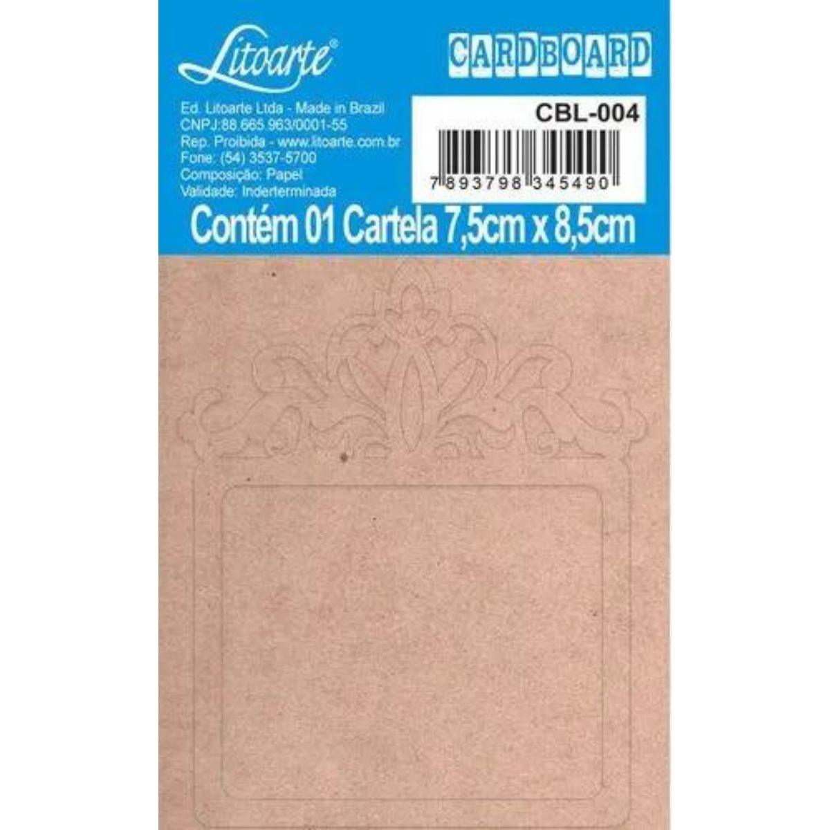 Aplique Cardboard Litoarte CBL-004 7,5x8,5cm Memórias Vintage Moldura Arabesco - Palácio da Arte
