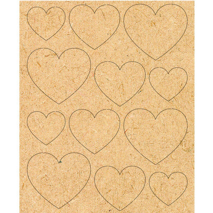 Aplique em MDF Destacáveis Corações MRL-102 8,5x7cm Litoarte - Palácio da Arte