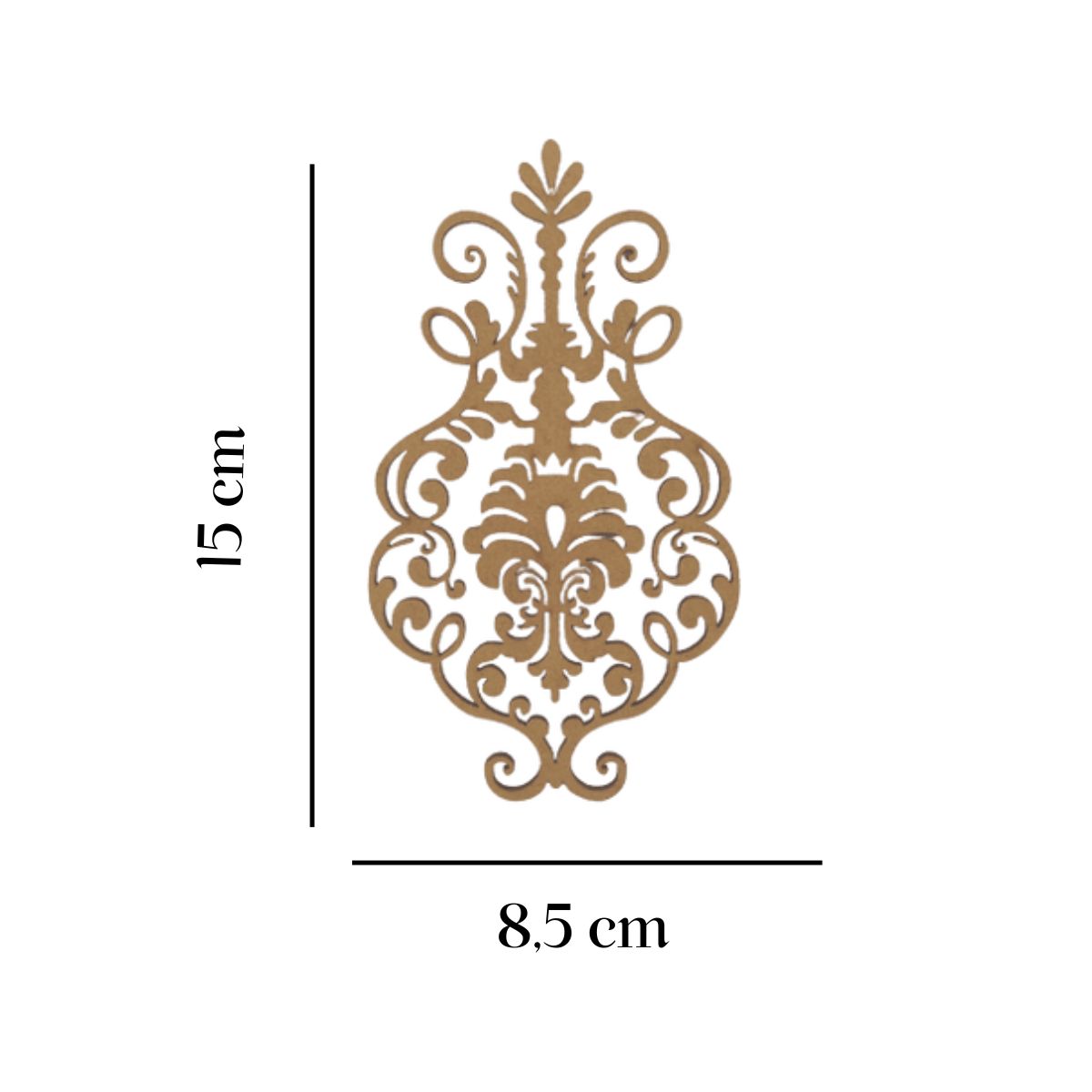 Aplique Imperial 15x8,5cm em MDF - Palácio da Arte