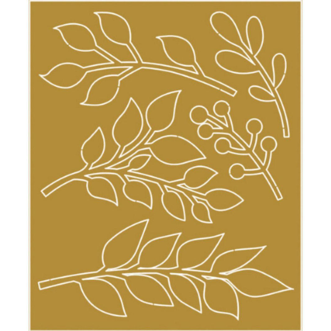 Aplique Laminado Litoarte FLR-005 7x8,5cm Natal Folhas - Palácio da Arte