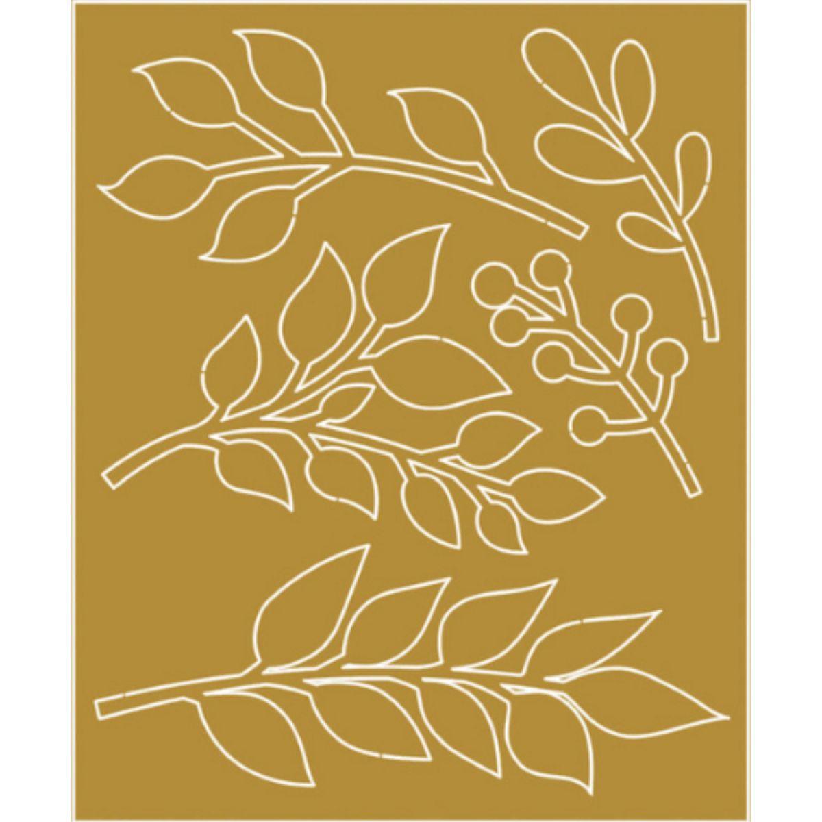 Aplique Laminado Litoarte FLR-005 7x8,5cm Natal Folhas - Palácio da Arte