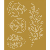 Aplique Laminado Litoarte FLR-006 7x8,5cm Natal Folhas Vazadas - Palácio da Arte
