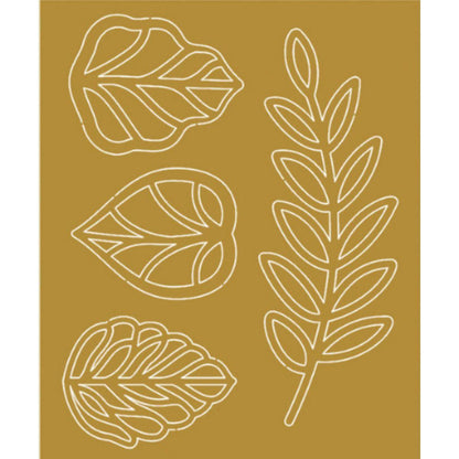 Aplique Laminado Litoarte FLR-006 7x8,5cm Natal Folhas Vazadas - Palácio da Arte