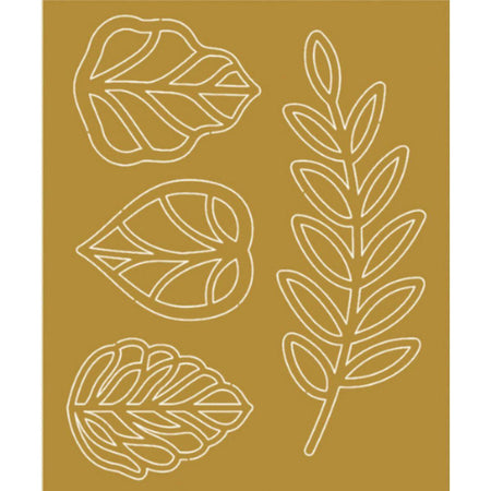 Aplique Laminado Litoarte FLR-006 7x8,5cm Natal Folhas Vazadas - Palácio da Arte
